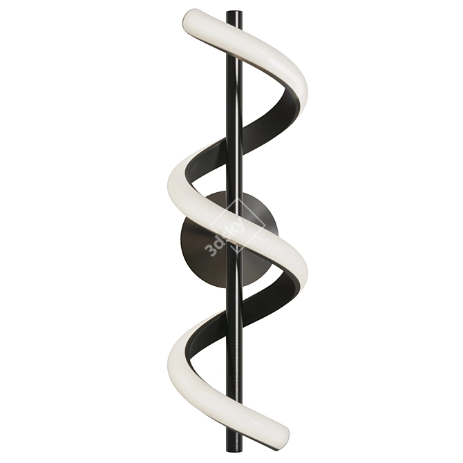 Spiral Wall Lamp Metal Acrylic 3D model image 2