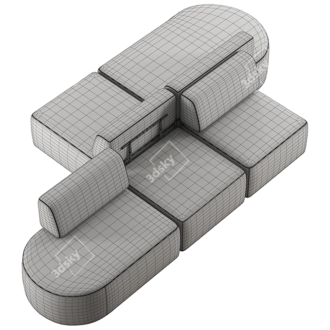 Inclass Entropy Modular Sofa 3D model image 6