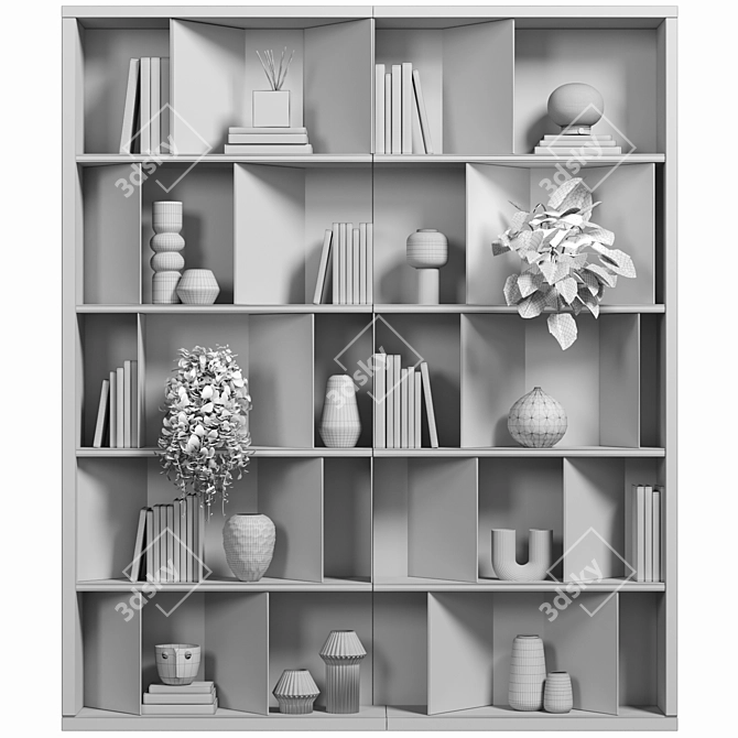 Modular Cabinet with Shelves 3D model image 1