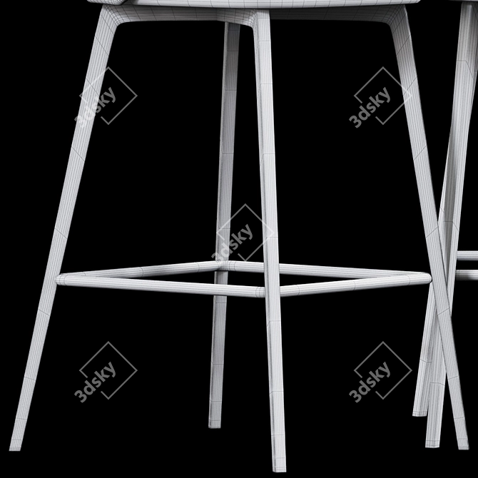 Contemporary Bar Stool Furniture 3D model image 4