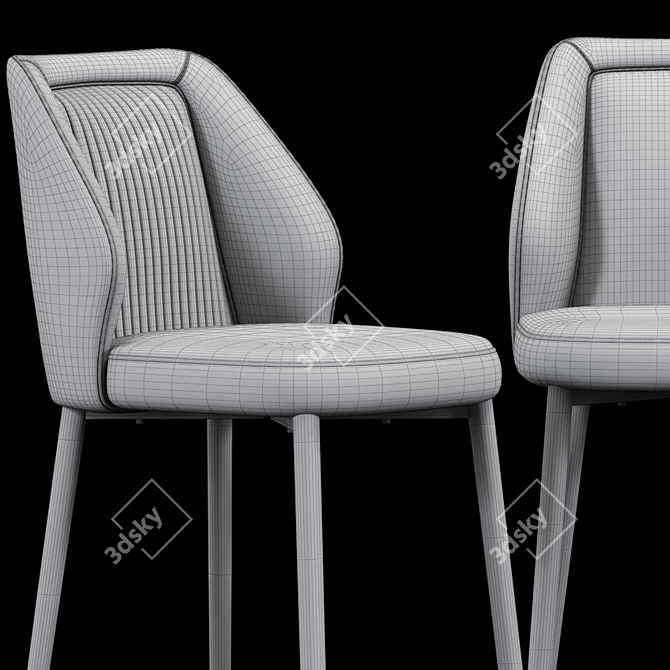 Marcello Faux Bar Stool Set 3D model image 3