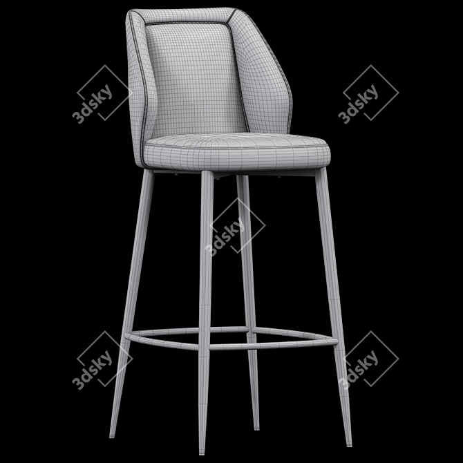 Marcello Faux Bar Stool Set 3D model image 4