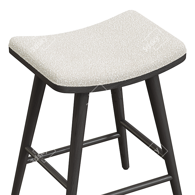 Elegant Blare Stool with Flair 3D model image 2