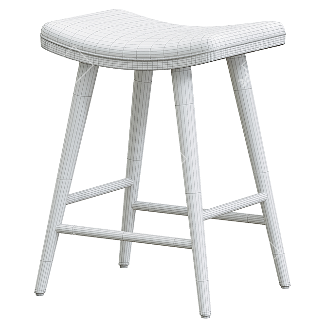 Elegant Blare Stool with Flair 3D model image 4