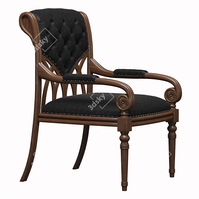 Albion Leather Armchair by Avanti 3D model image 3