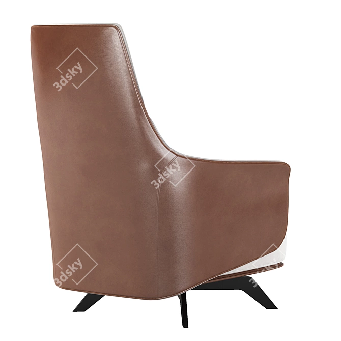 Ergonomic Contemporary KAORI Armchair 3D model image 4