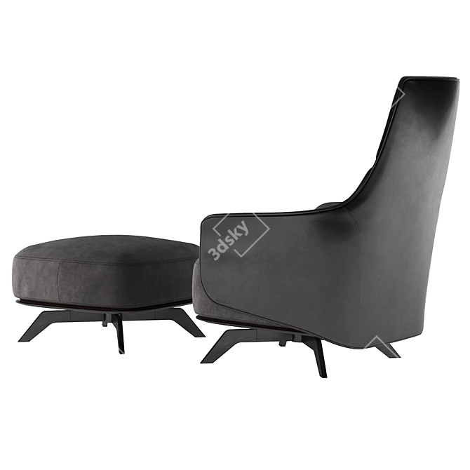 Ergonomic Contemporary KAORI Armchair 3D model image 11