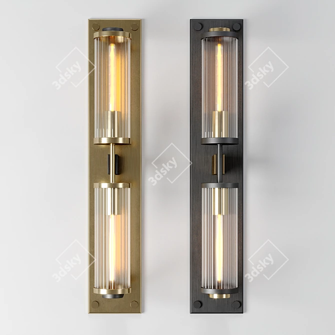 Modern Linear Sconce Light 3D model image 3