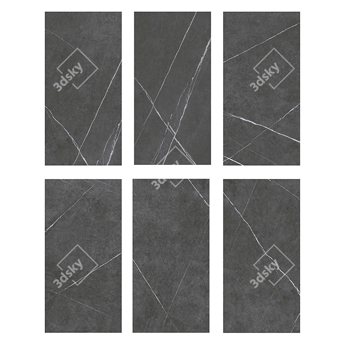 Imperial Black Porcelain Tiles 3D model image 3