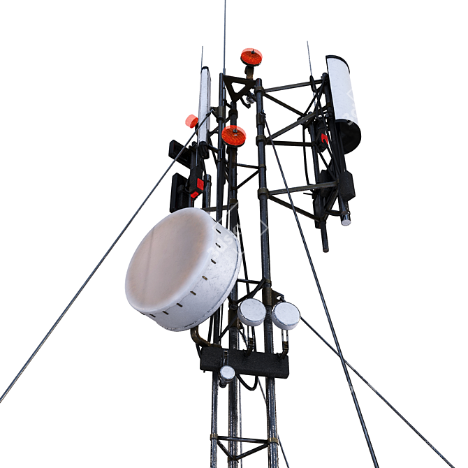 Versatile Communication Tower, 4K Texture 3D model image 6