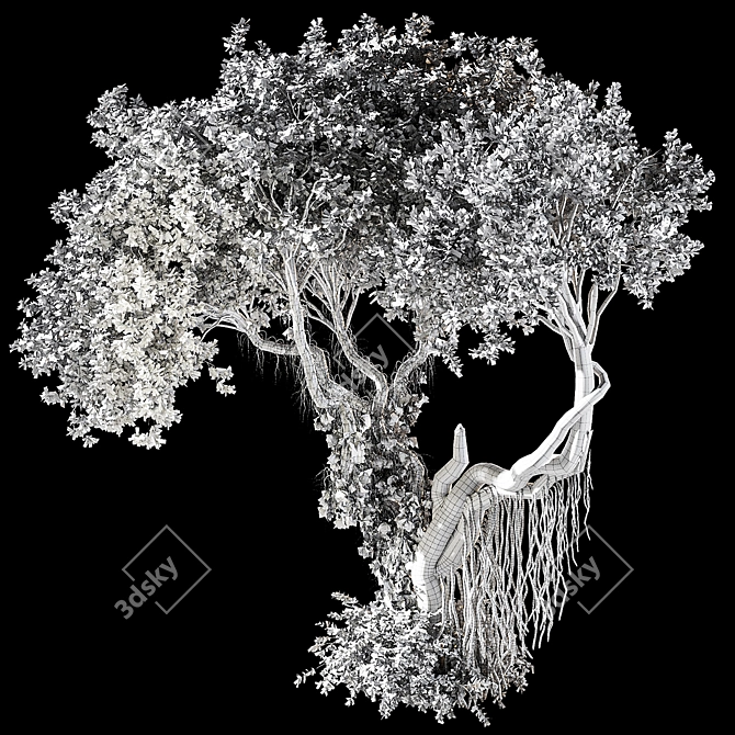 High-Quality Jungle Tree Model 3D model image 8