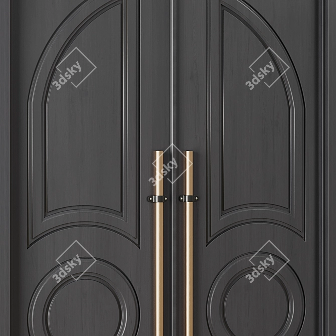 Modern Entry Door Set47 - 2016 3D model image 3