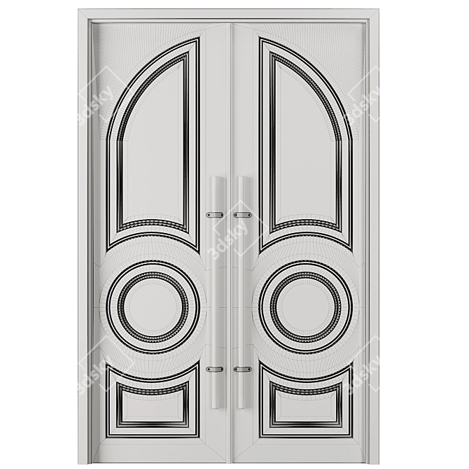 Modern Entry Door Set47 - 2016 3D model image 4