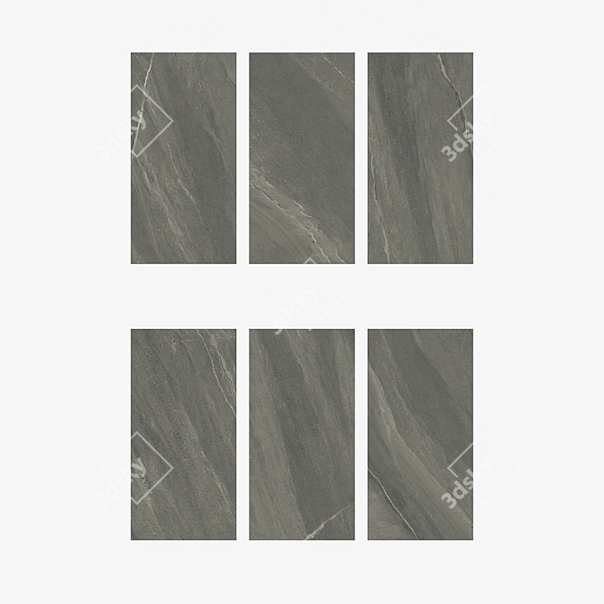  Graphite Dark Ceramic Tiles 3D model image 3