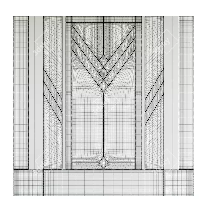 Soft Wall Panel 300cm Wood Mirror 3D model image 3