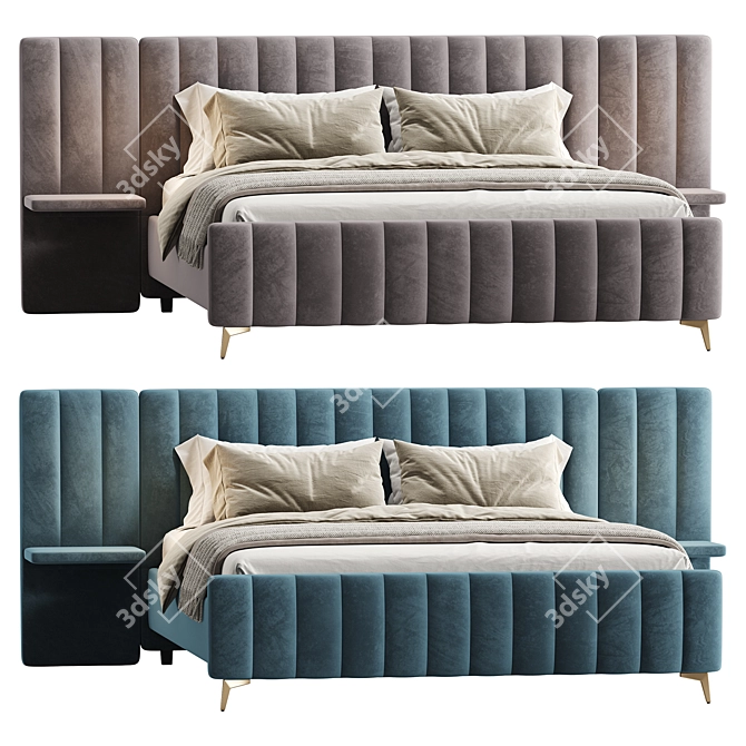 Modern Furnico Charmant Bed 3D model image 5