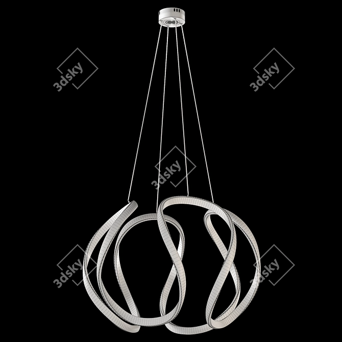 Sleek Euphoria LED Pendant Light 3D model image 7