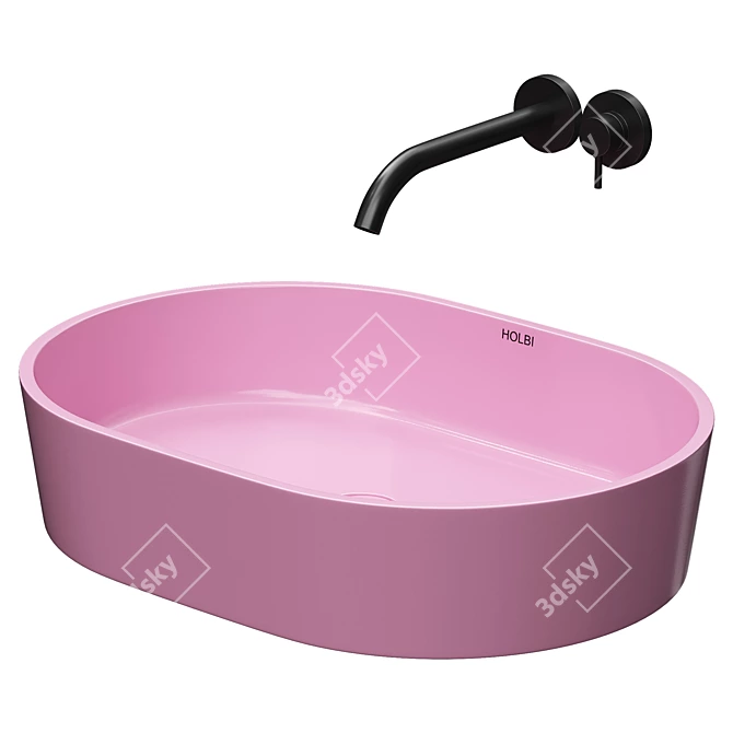 Holbi Ariel Washbasin - Stylish Model 3D model image 3