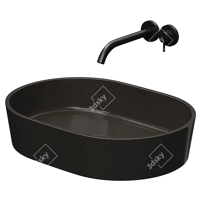 Holbi Ariel Washbasin - Stylish Model 3D model image 4