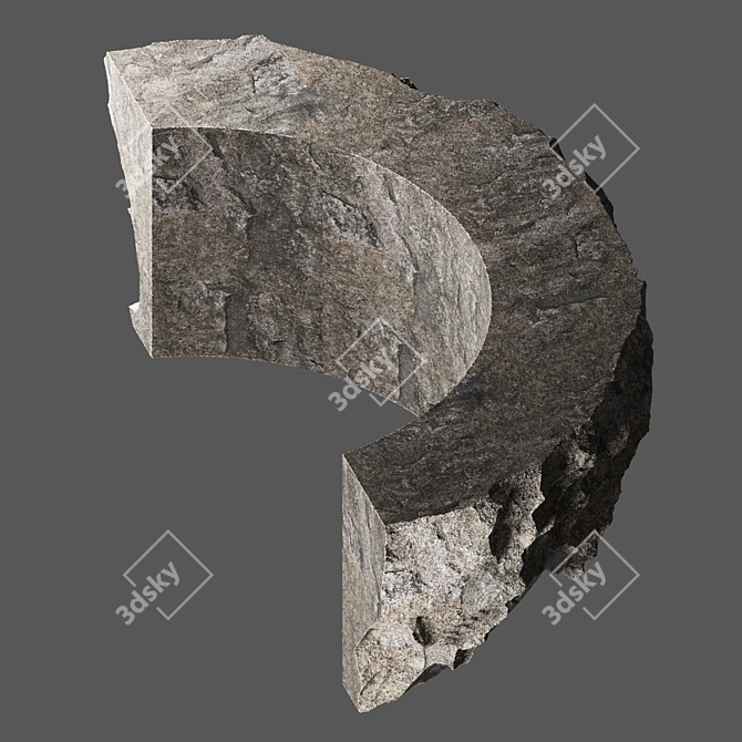 Handcrafted Stone Island Table 3D model image 3