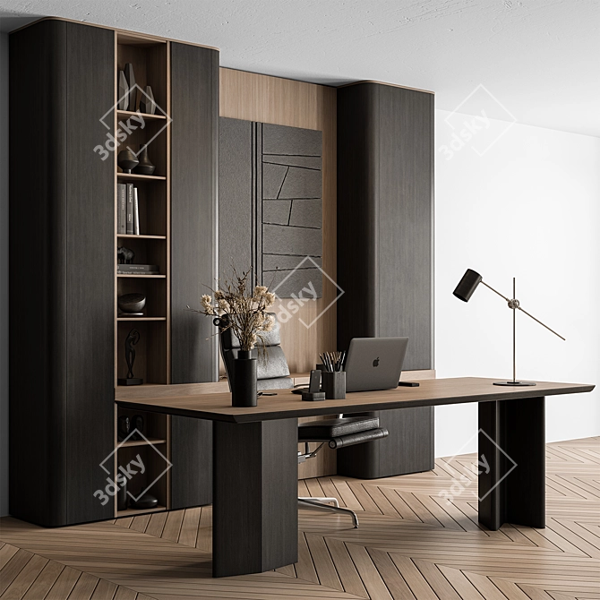 Executive Boss Desk 631 3D model image 4