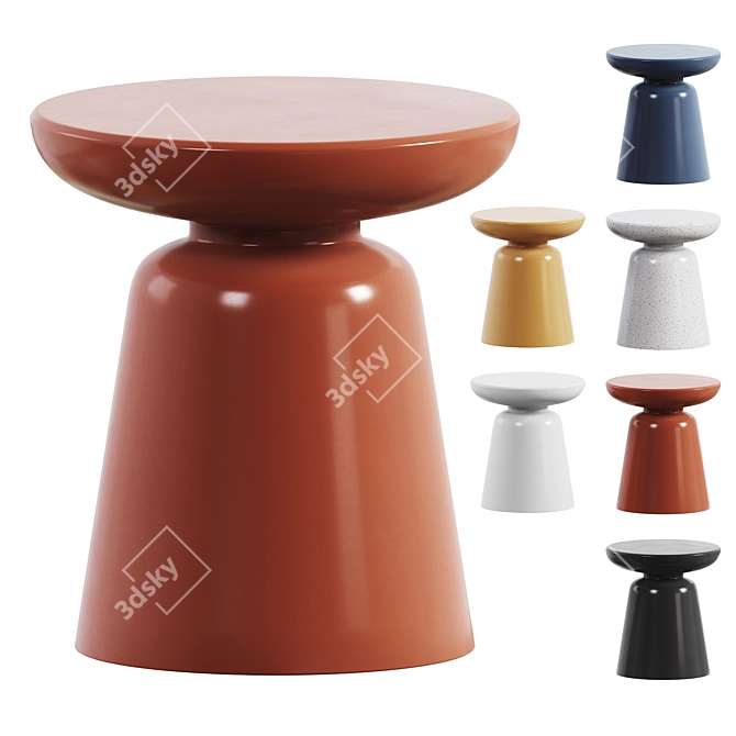 Lili Round Coffee Table Set 3D model image 1