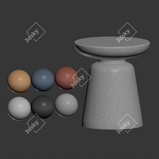 Lili Round Coffee Table Set 3D model image 6