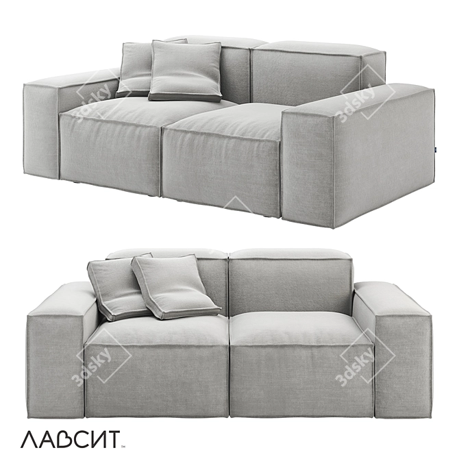 Minimalist Deep Davis Sofa 3D model image 1