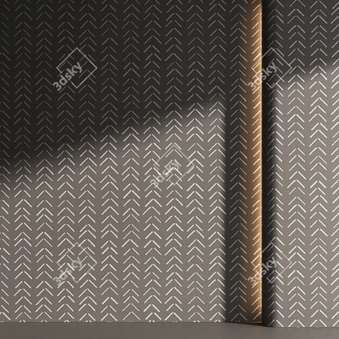 Modern Abstract Pattern Wallpaper 3D model image 4