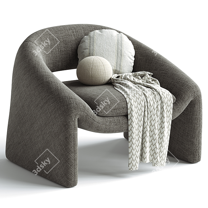 Elegant Armchair Kastaninbaum S975455 3D model image 3