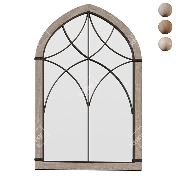 Farmhouse Window Mirror: Modern Rustic Accents 3D model image 1