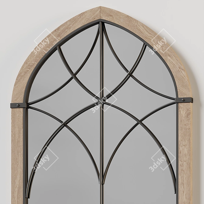 Farmhouse Window Mirror: Modern Rustic Accents 3D model image 3