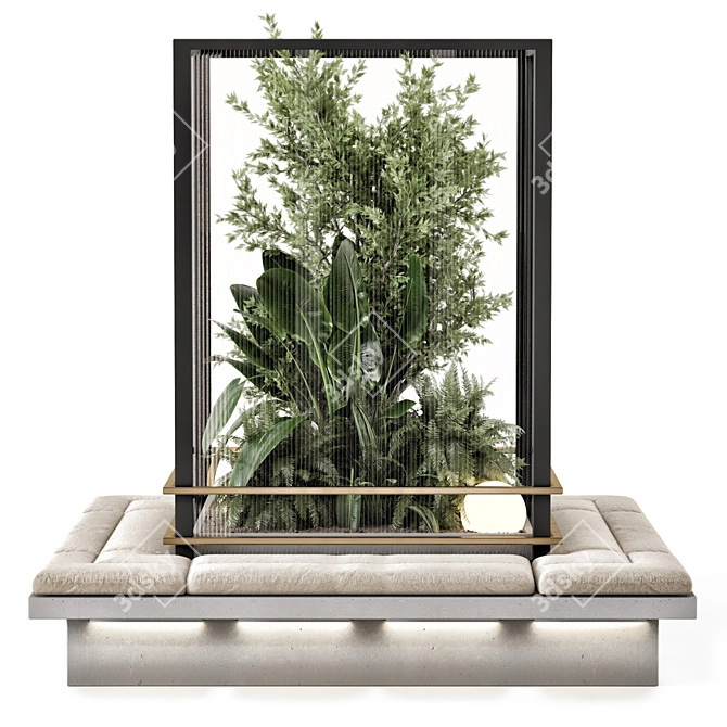 Glass-Enclosed Indoor Plant Garden Kit 3D model image 1