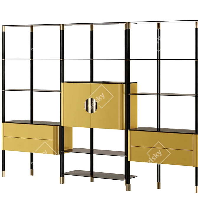 Modern Murray Bookcase Design 3D model image 3