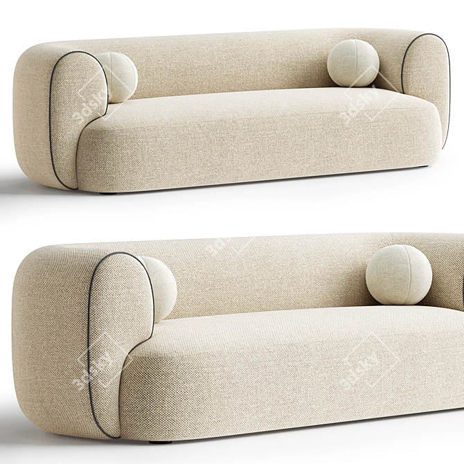 Modern Monopoli Sofa 3D Model 3D model image 1