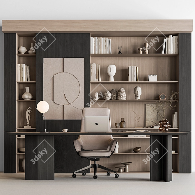 Executive Boss Desk - Study Table 3D model image 1