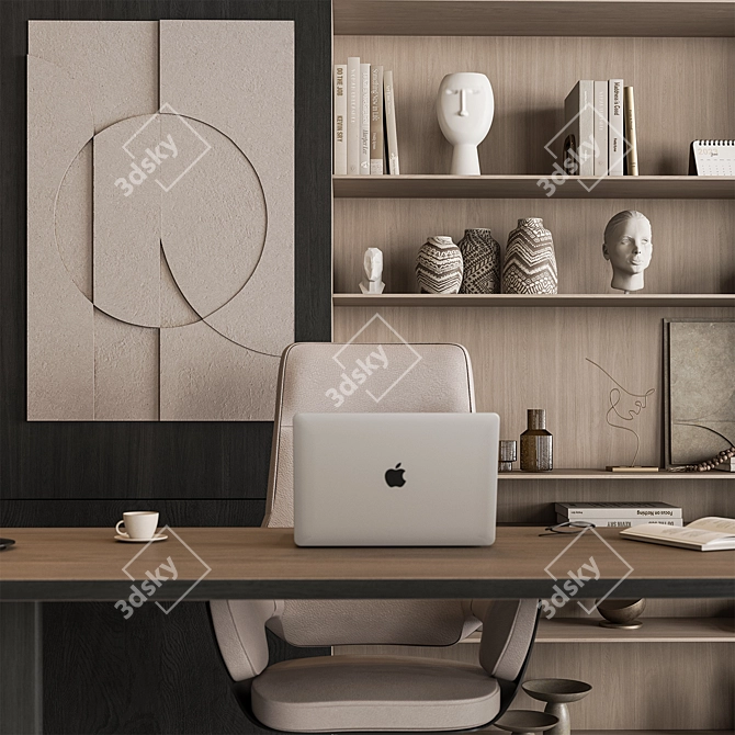 Executive Boss Desk - Study Table 3D model image 2