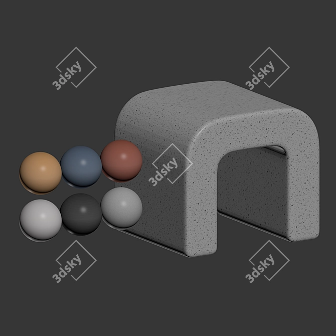 Colorful Scandinavian Coffee Table Set 3D model image 4