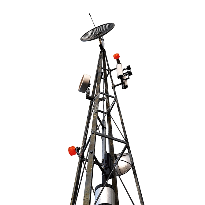 Versatile 3D Communication Tower Model 3D model image 2