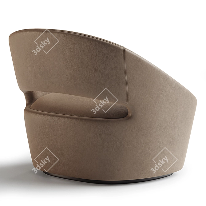 Sleek Minimalist Astra Lounge Chair 3D model image 3