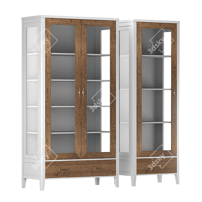 Parisian Chic Display Cabinets 3D model image 2