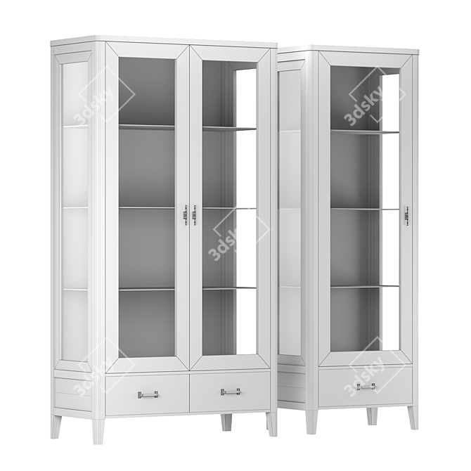 Parisian Chic Display Cabinets 3D model image 3