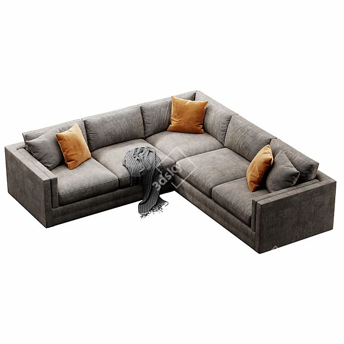 Lakeview Upholstered Corner Sectional Sofa 3D model image 2