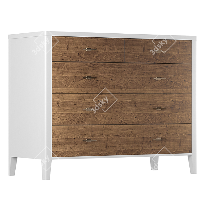 Parisian Chic 5-Drawer Chest 3D model image 6