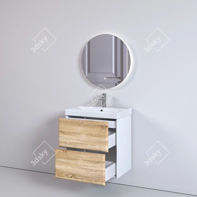 Waterproof MDF PVC Laminated Storage 3D model image 3