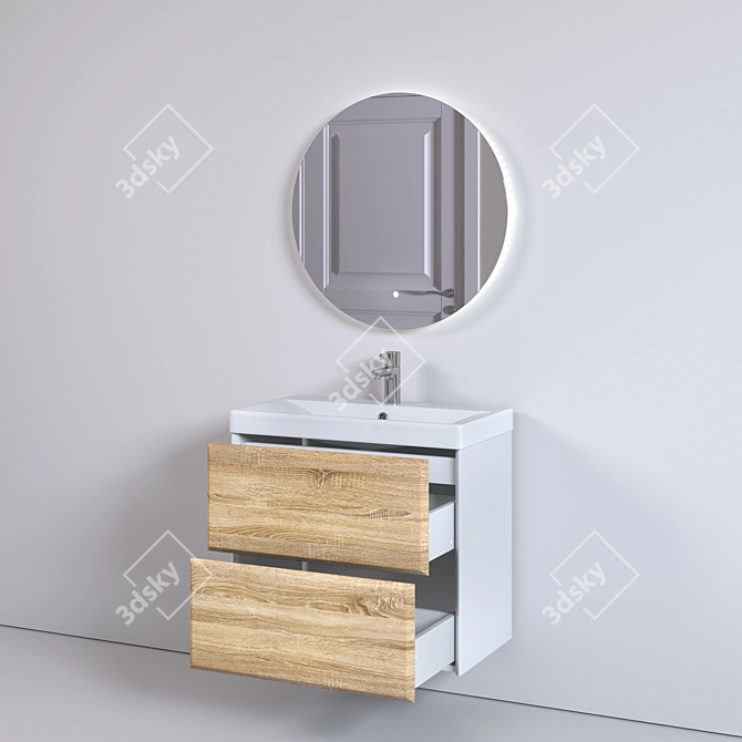 Waterproof MDF PVC Laminated Storage 3D model image 4