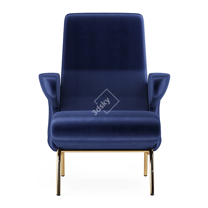 Modern Arflex Delfino Armchair 3D model image 4