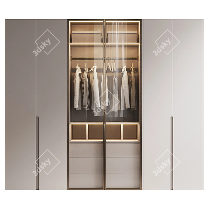 VRAY Converted Materials Wardrobe 3 3D model image 2