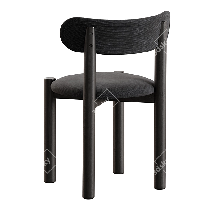 Nebai Chair: Solid & Soft Back 3D model image 5