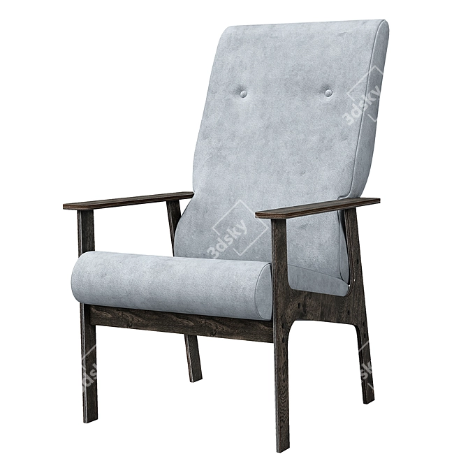 Elegant Classic ZASIDELIS Armchair 3D model image 1